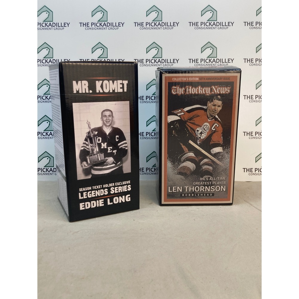 Mr Komet Eddie Long &‎ Len Thomsen Bobblehead Fort Wayne Komets Hockey News